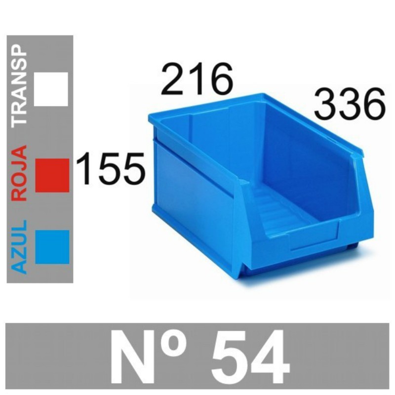 Gaveta apilable plástico azul Tayg nº58, 500x303x200 mm 22,9 Ltrs