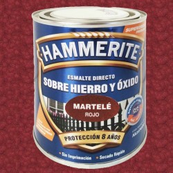 ESMALTE HAMMERITE 2,5LT ROJO MARTELE