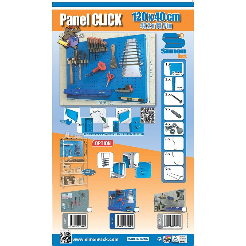 Panel de herramientas SIMONWORK PANELCLICK 60x120 cm