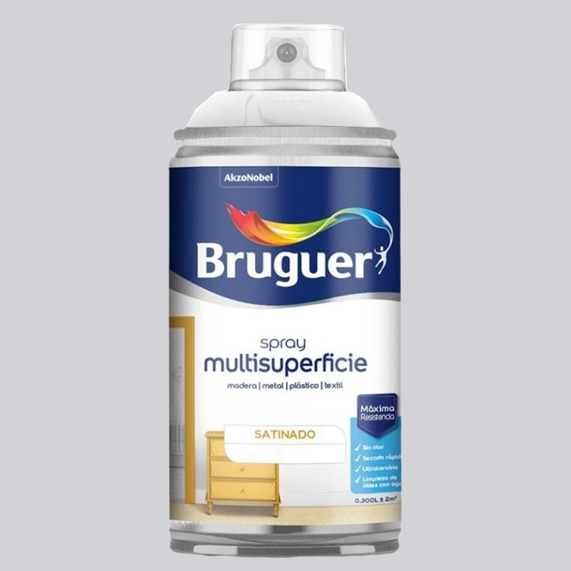 Spray esmalte multisuperficie satinado suave 300 ml Bruguer