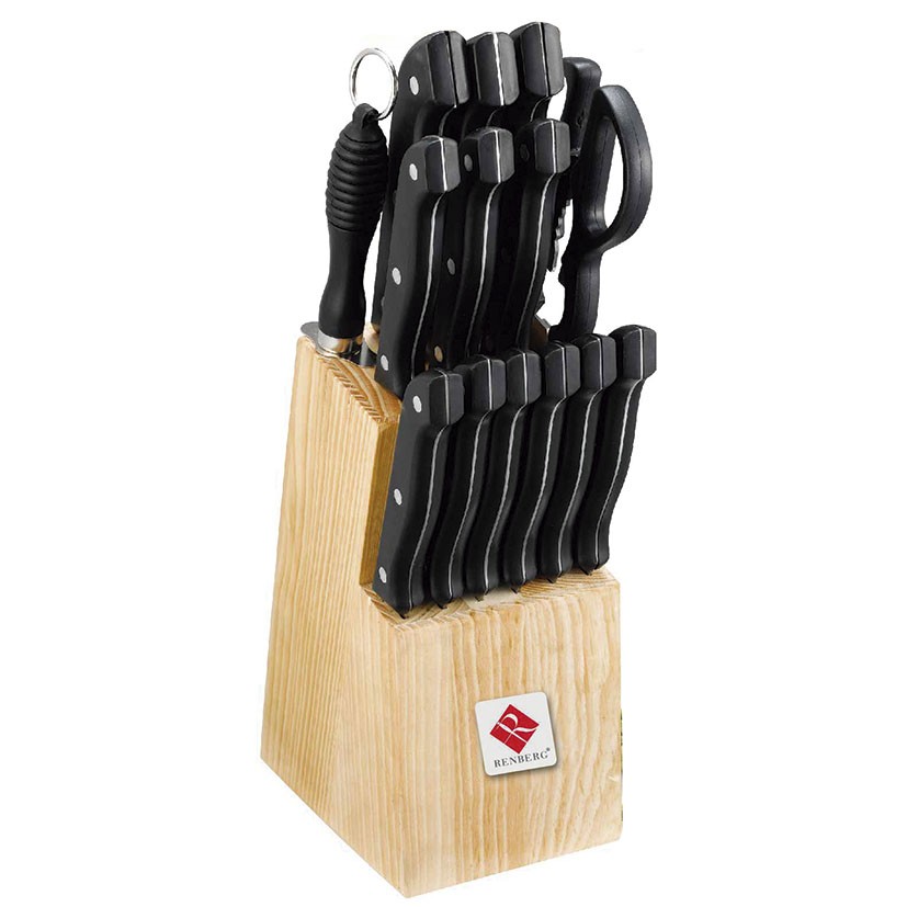 Tacoma madera para cuchillos modelo Tenessy 15 piezas Renberg