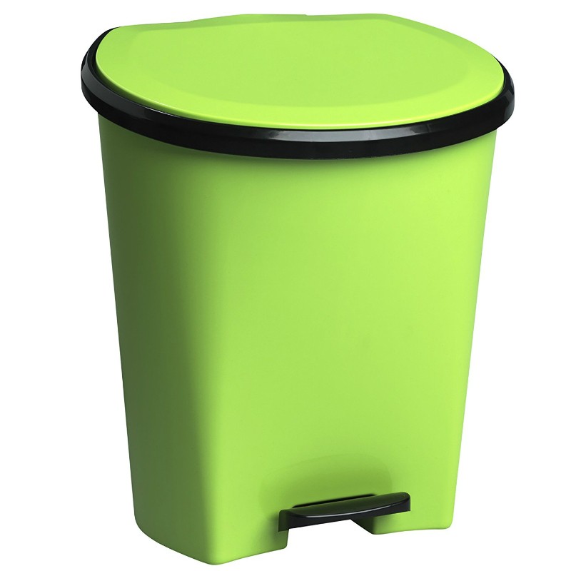 Cubo basura verde con pedal
