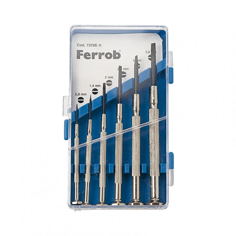 Destornillador de precisión 6 piezas Ferrob