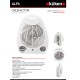 CALEFACTOR VERTICAL BLANCO DE 2000W KUKEN