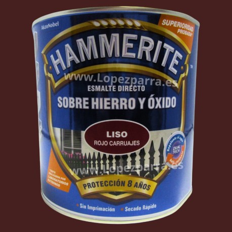 ESMALTE HAMMERITE 2,5L ROJO CARRUAJES LISO