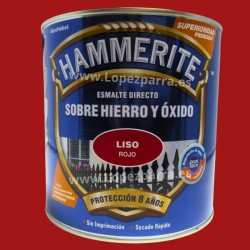 ESMALTE HAMMERITE 2,5L ROJO LISO