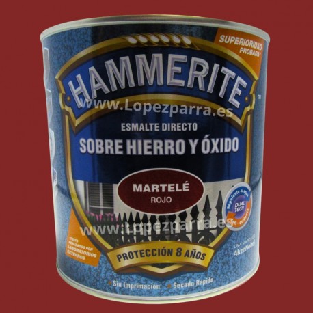 ESMALTE HAMMERITE 2,5LT ROJO MARTELE