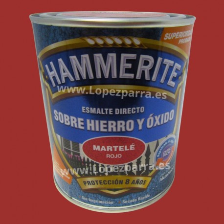ESMALTE HAMMERITE 750 ML ROJO MARTELE